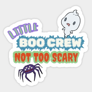 Retro Vintage Halloween. Lil Boo Crew. Not TOO Scary Sticker